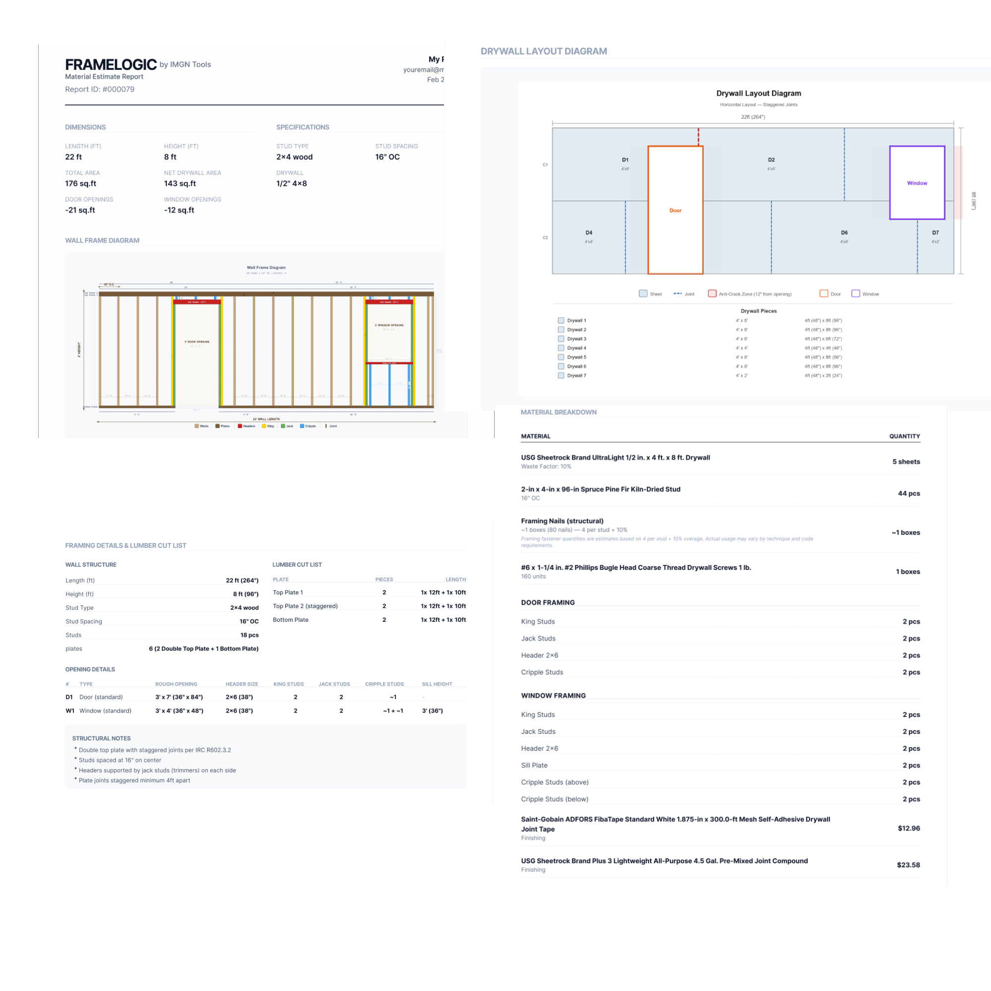 FrameLogic PDF Report - Professional Format